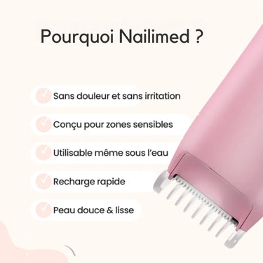 Nailimed™ Rasoir Électrique Féminin 2-en-1 – Indolore, Réutilisable, Anti-Poils Incarnés