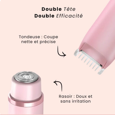 Nailimed™ Rasoir Électrique Féminin 2-en-1 – Indolore, Réutilisable, Anti-Poils Incarnés